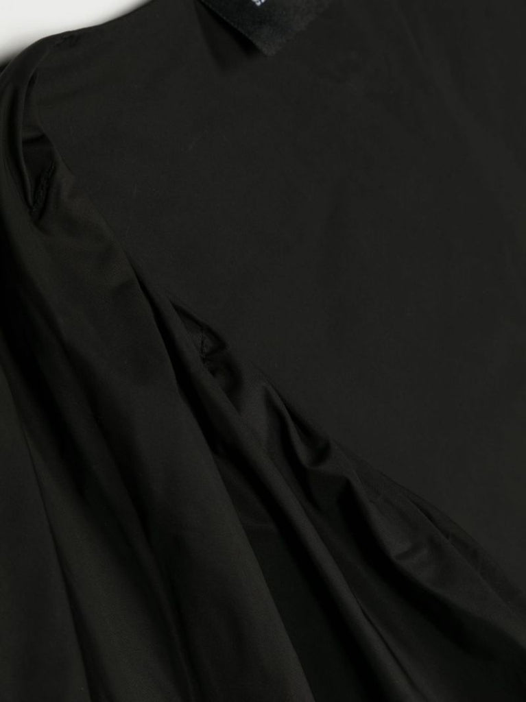 Black Faux Pearl-embellished Scarf