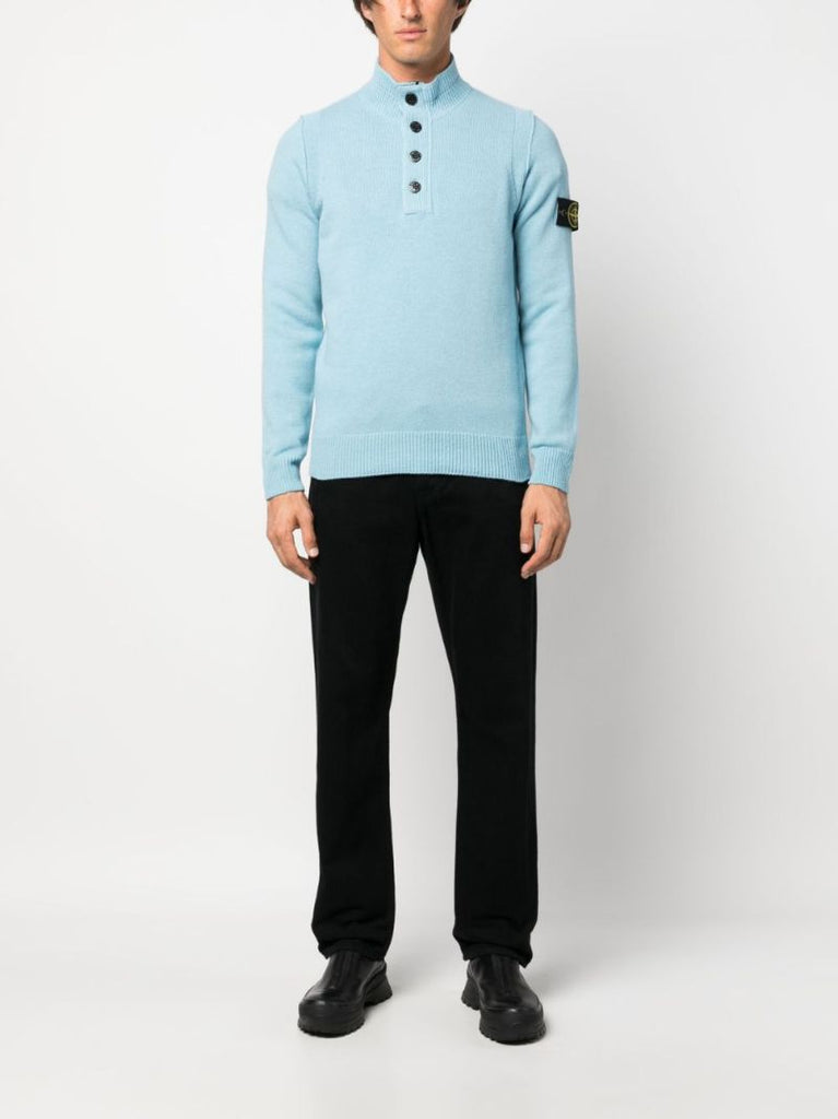 Blue Half-zip Sweater