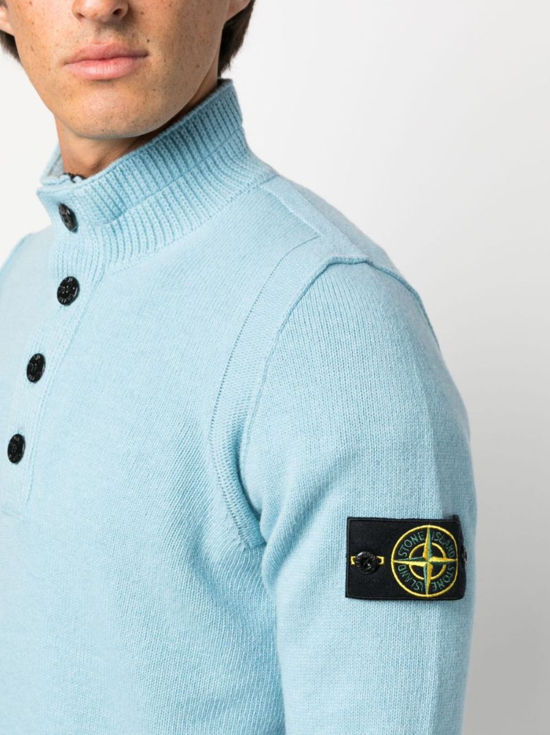 Blue Half-zip Sweater