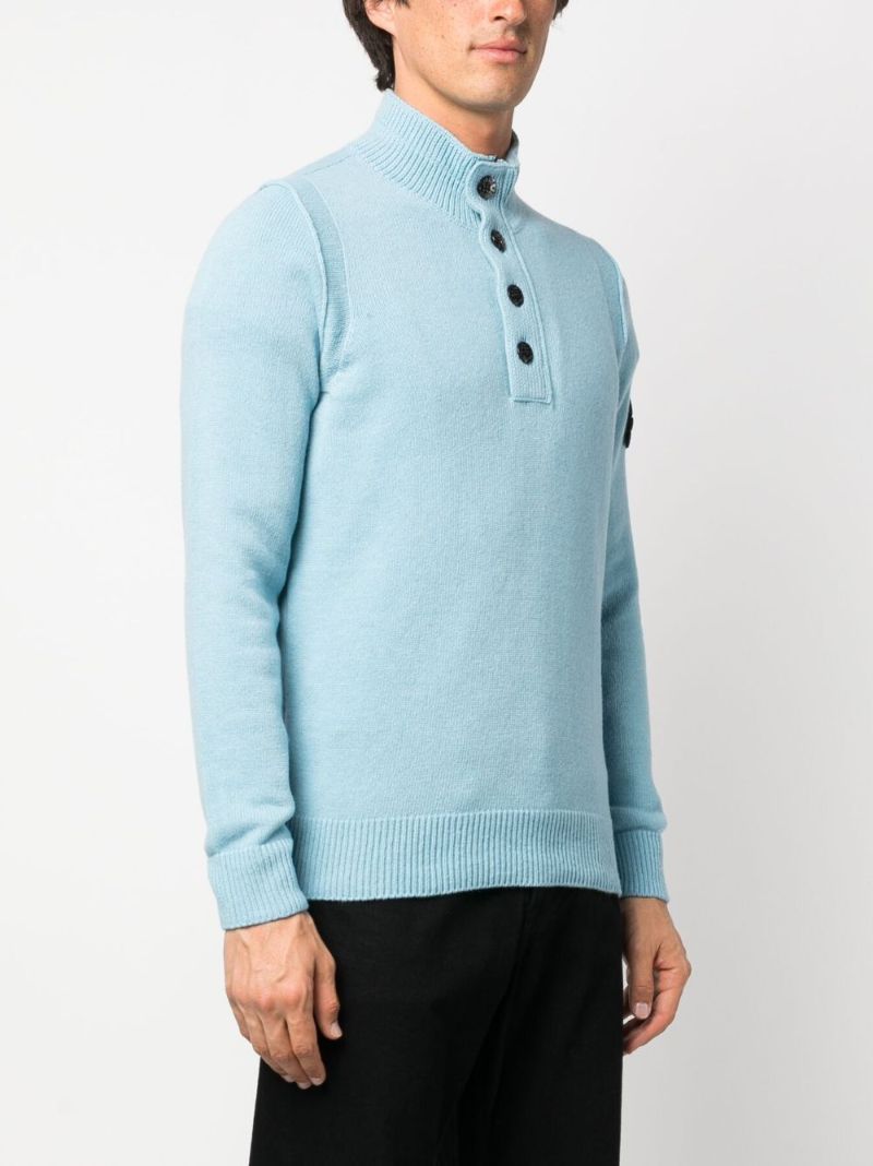 Blue Half-zip Sweater