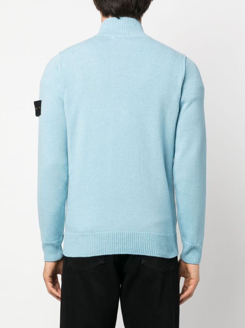 Blue Half-zip Sweater