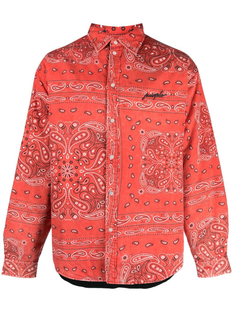 Red Bandana Cotton Shirt
