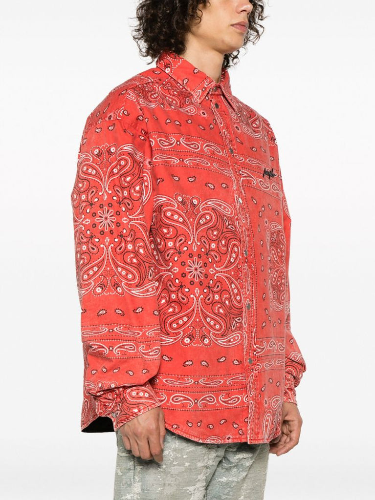 Red Bandana Cotton Shirt