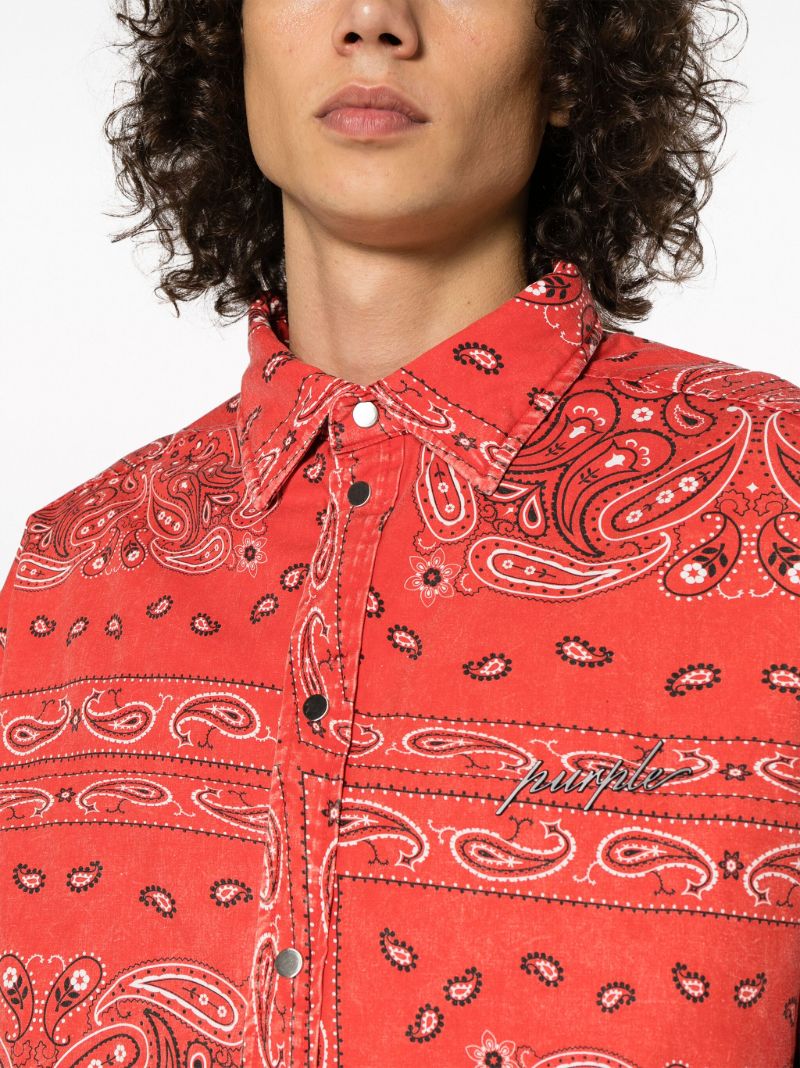 Red Bandana Cotton Shirt