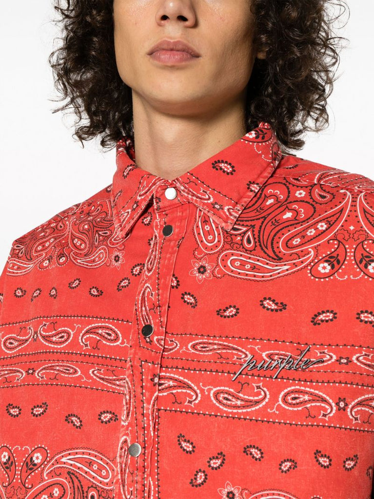 Red Bandana Cotton Shirt