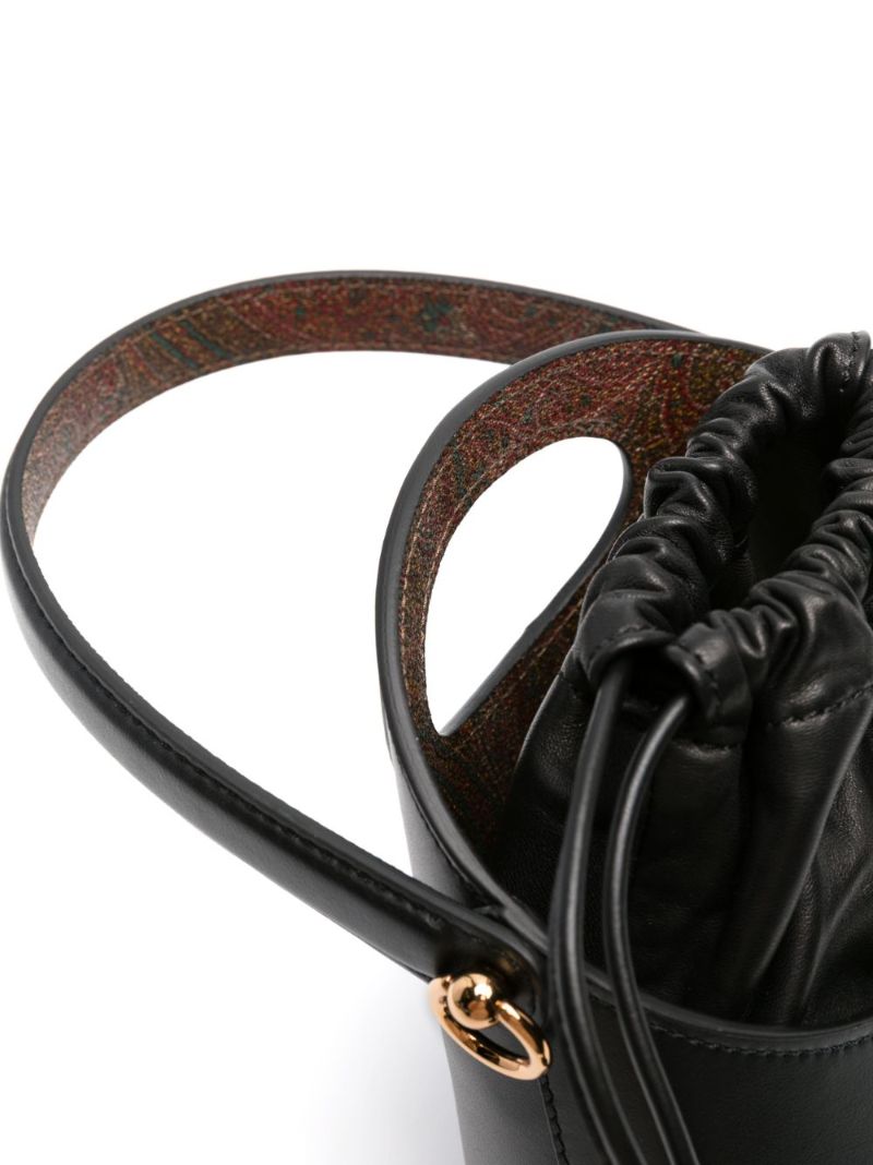 Black Saturno Leather Mini Bag