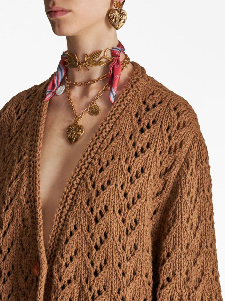 Brown Wool Cardigan