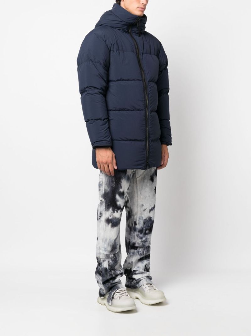Blue Lawrence Hooded Quilted Coat