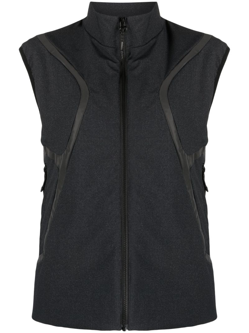 Grey Flash Stand-up Collar Gilet