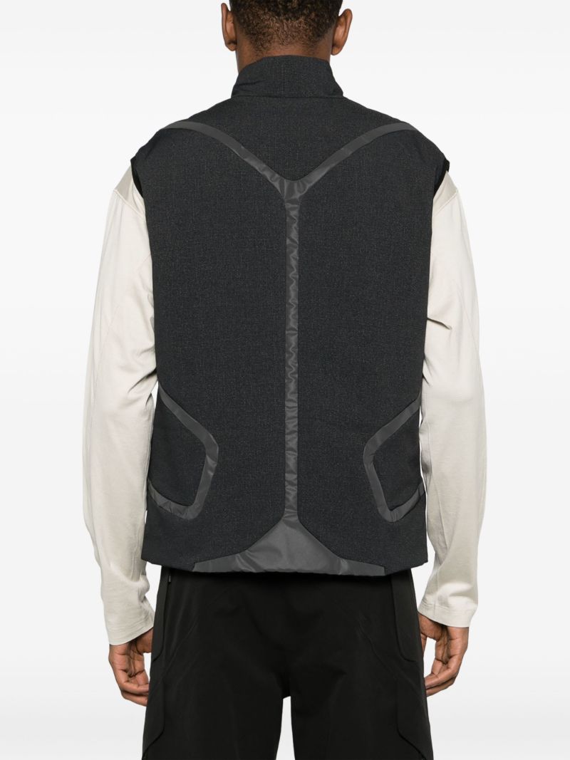 Grey Flash Stand-up Collar Gilet
