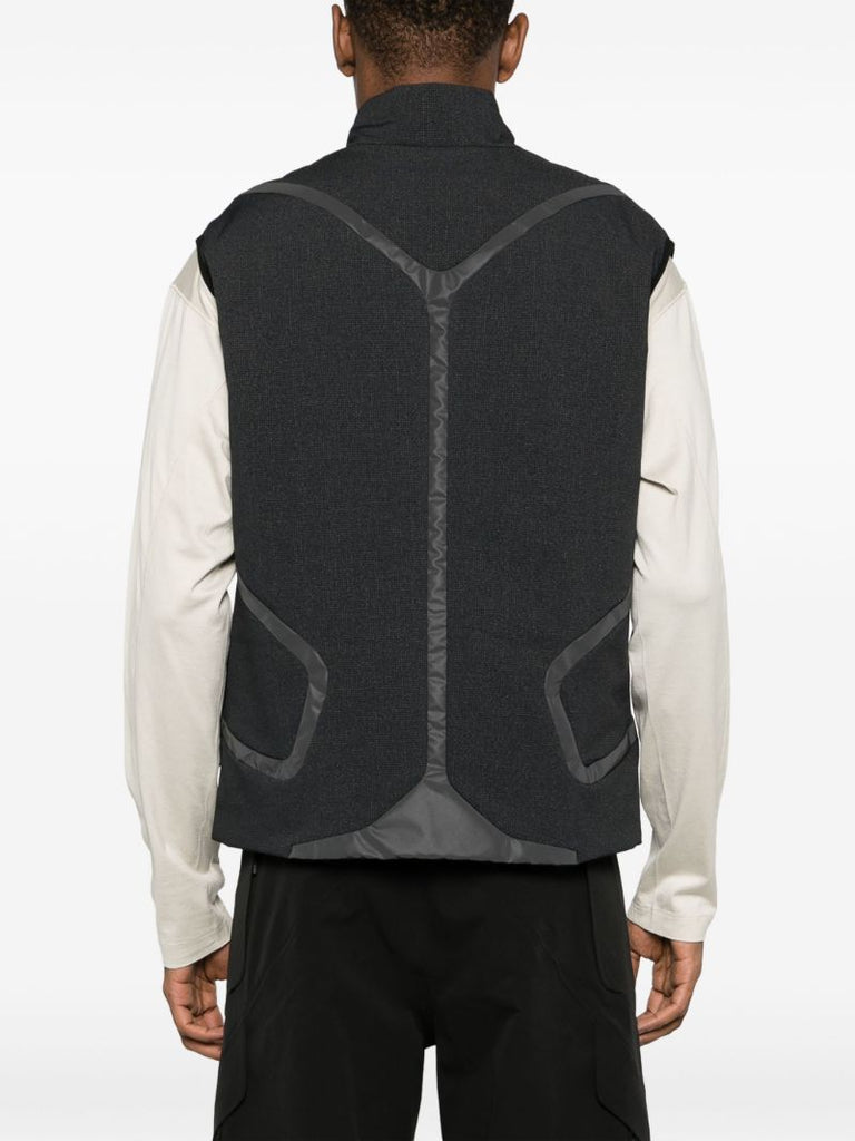 Grey Flash Stand-up Collar Gilet