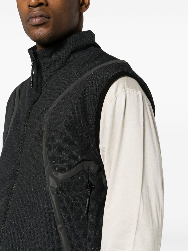 Grey Flash Stand-up Collar Gilet