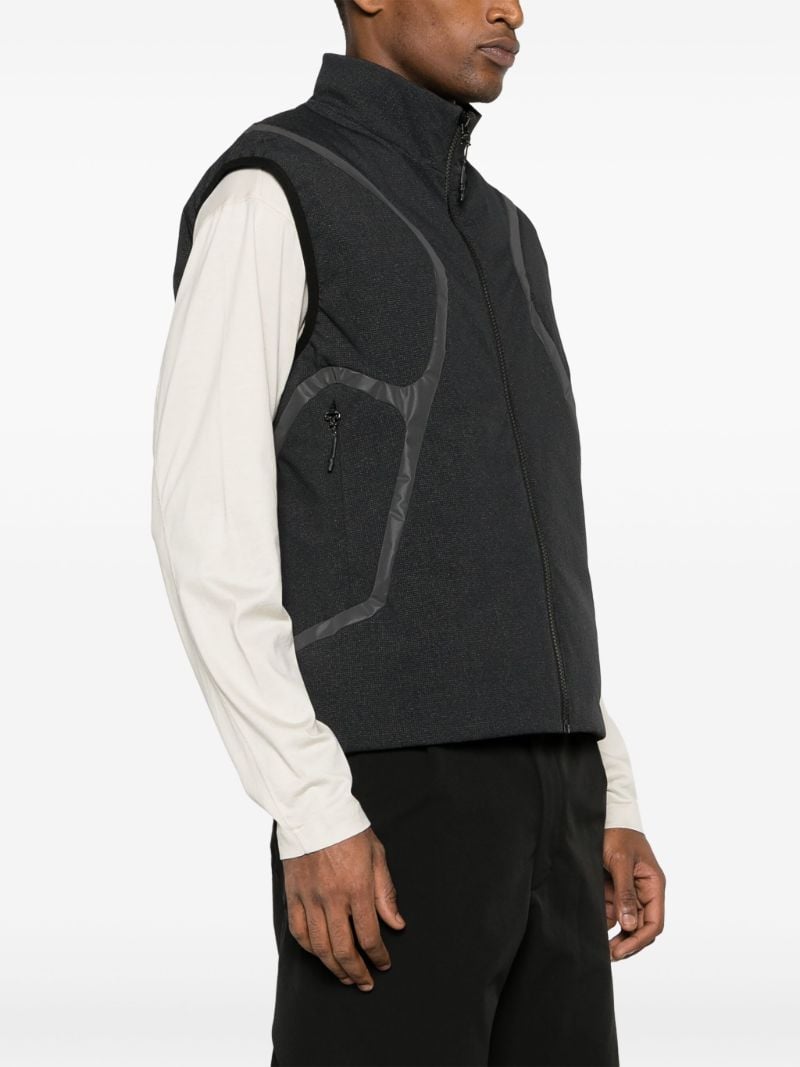 Grey Flash Stand-up Collar Gilet