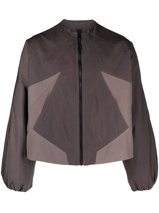 Green Panelled Cropped Jacket