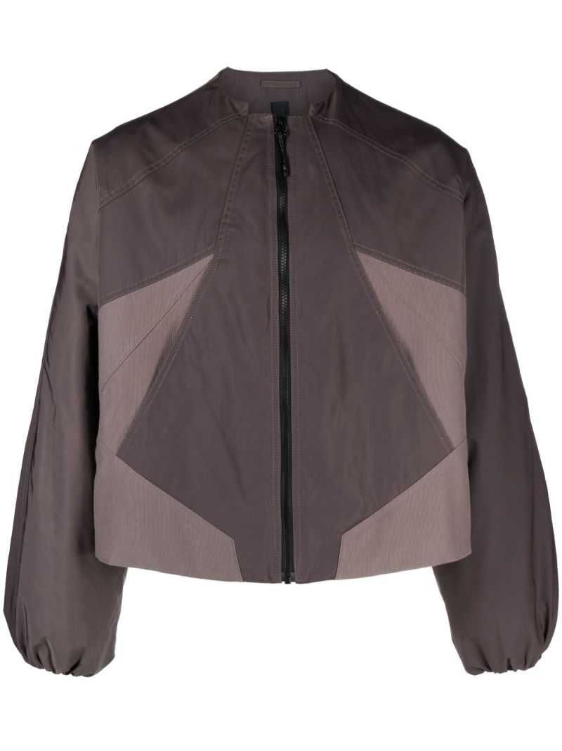Green Panelled Cropped Jacket