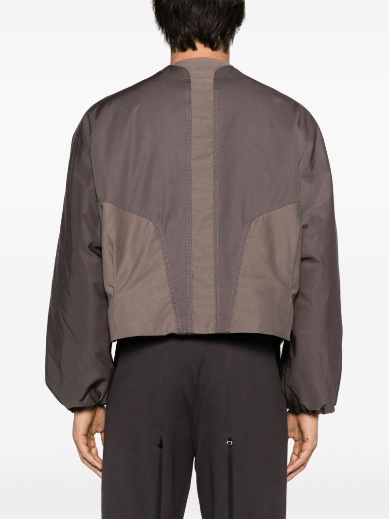 Green Panelled Cropped Jacket