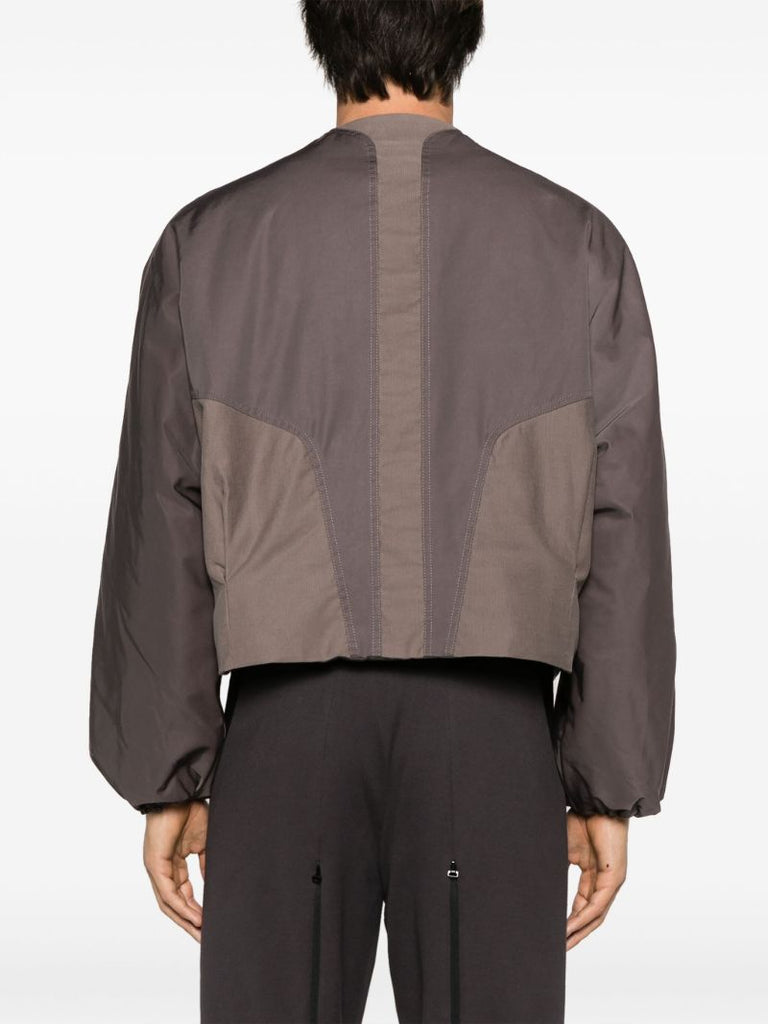 Green Panelled Cropped Jacket