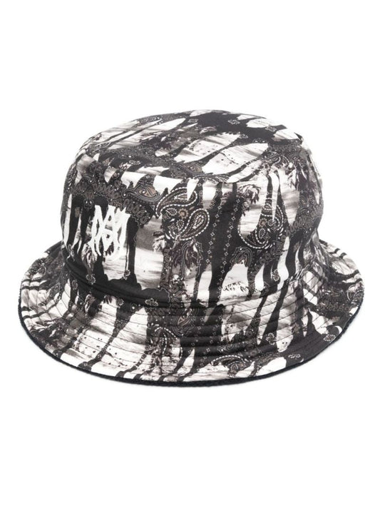Black Reversible Silk Bucket Hat