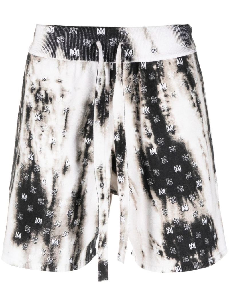 Black Logo-print Cotton Track Short