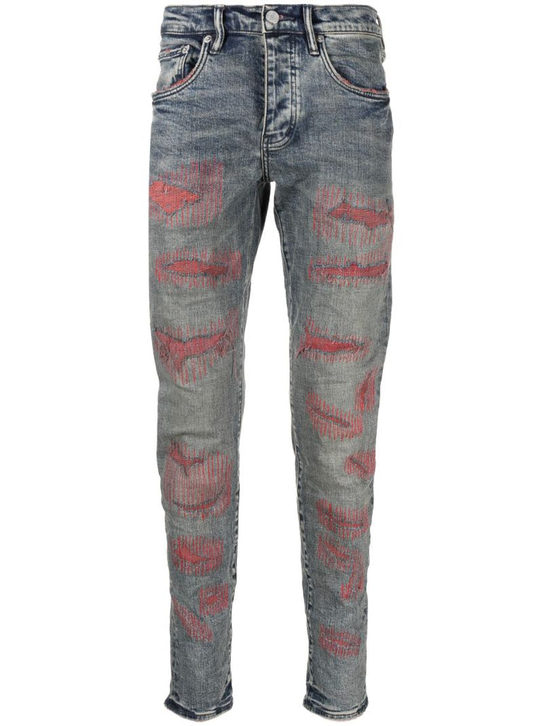 Blue Weft Blowout Skinny Jeans