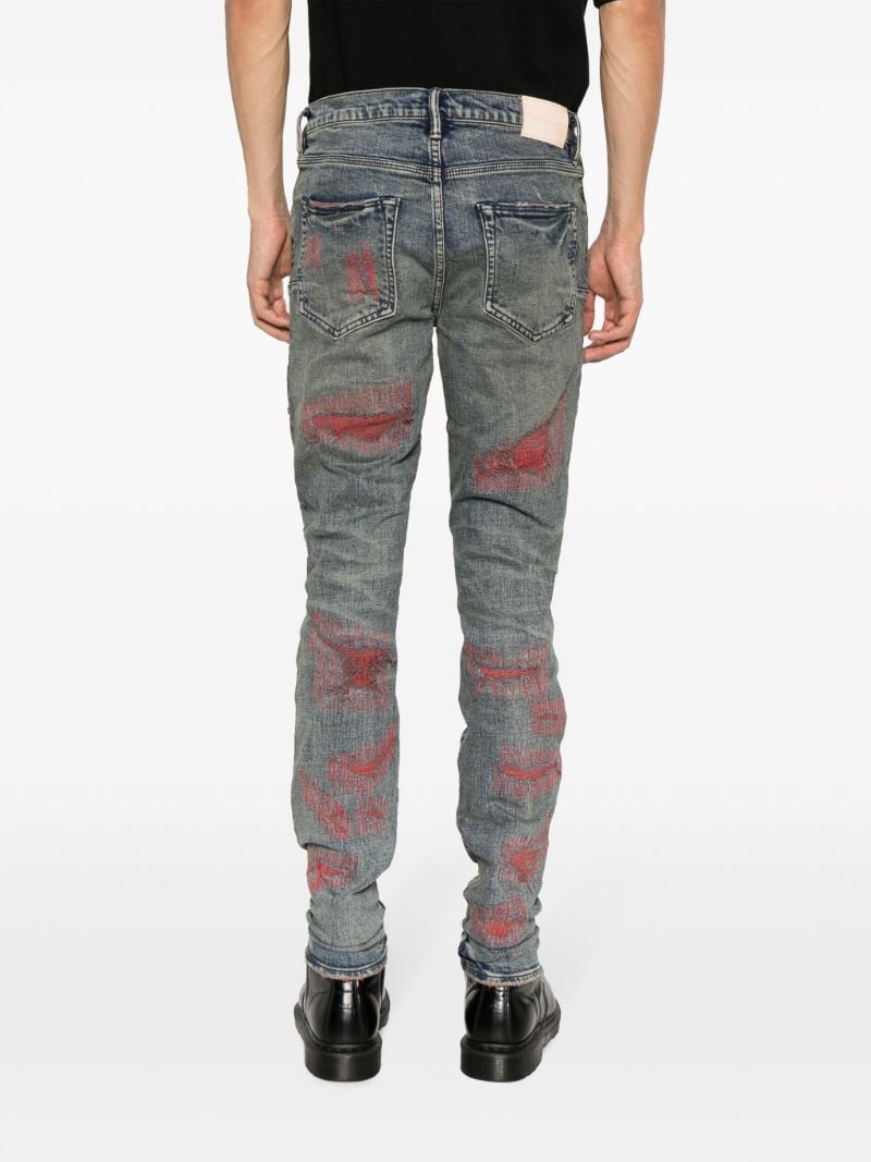 Blue Weft Blowout Skinny Jeans