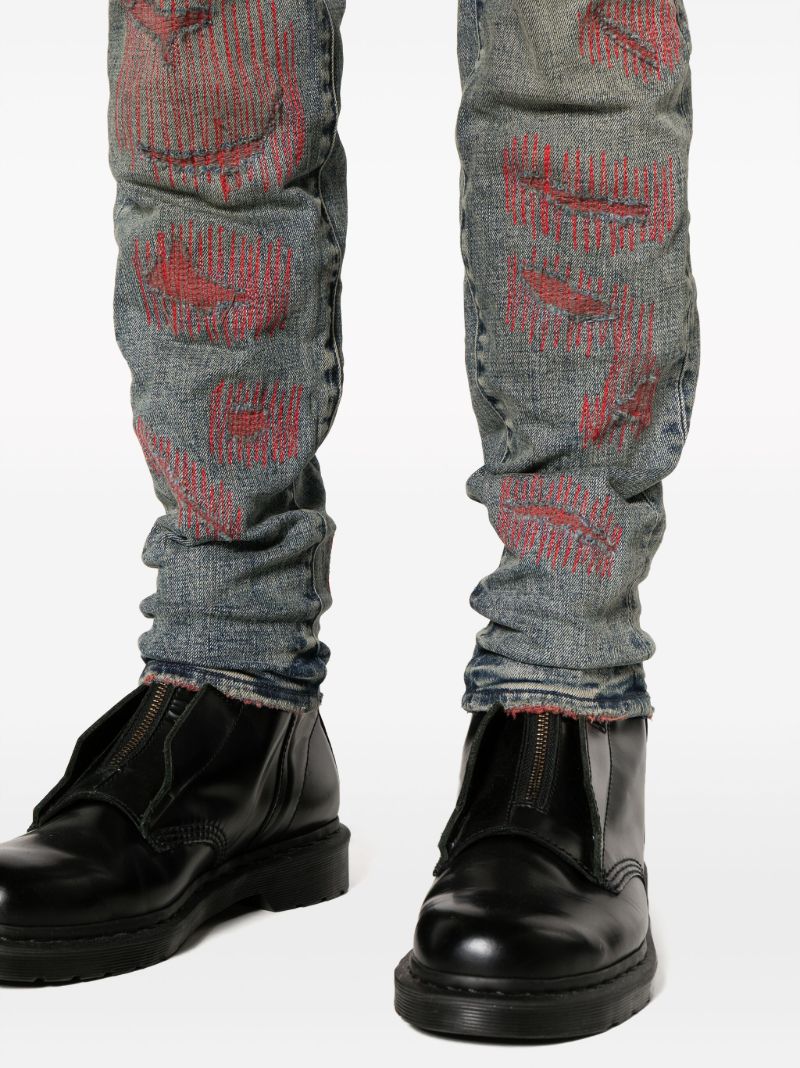 Blue Weft Blowout Skinny Jeans