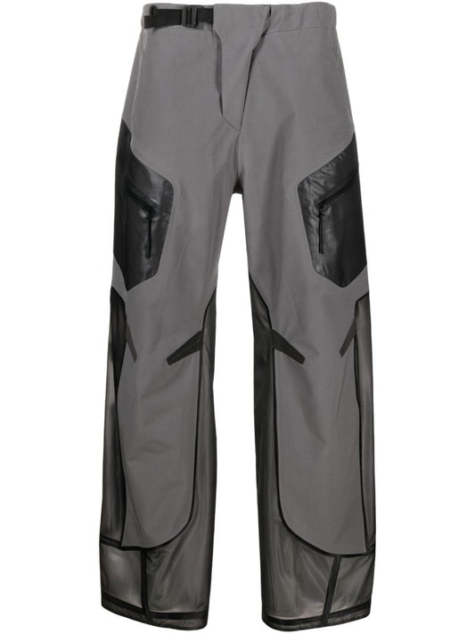 Grey Constructivism Straight-leg Trousers