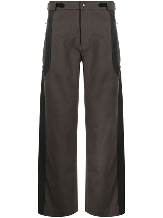 Grey Dewal Straight-leg Trousers