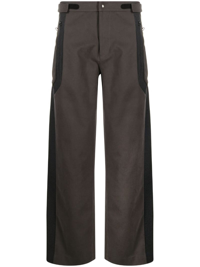Grey Dewal Straight-leg Trousers