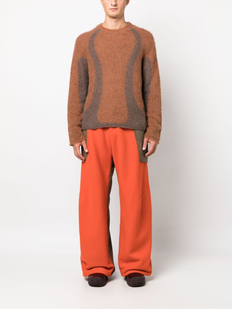 Brown Liquid Intarsia Sweater