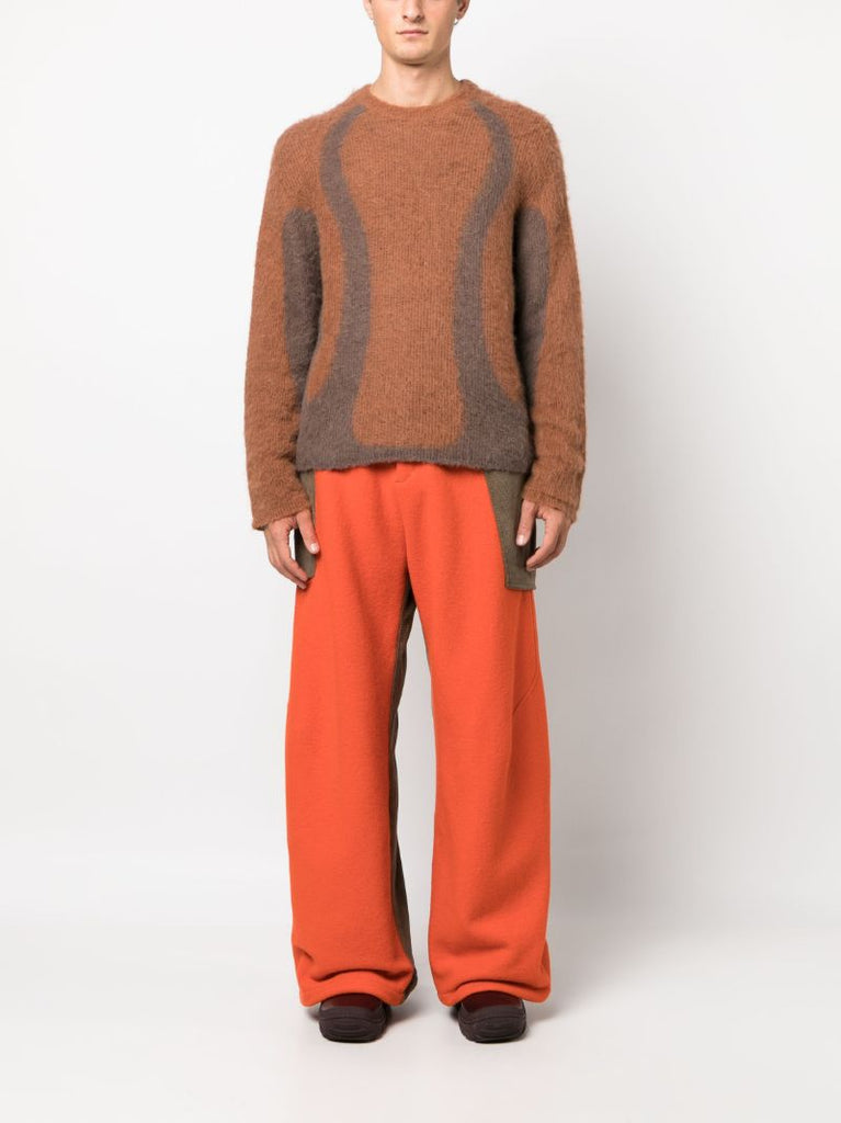 Brown Liquid Intarsia Sweater