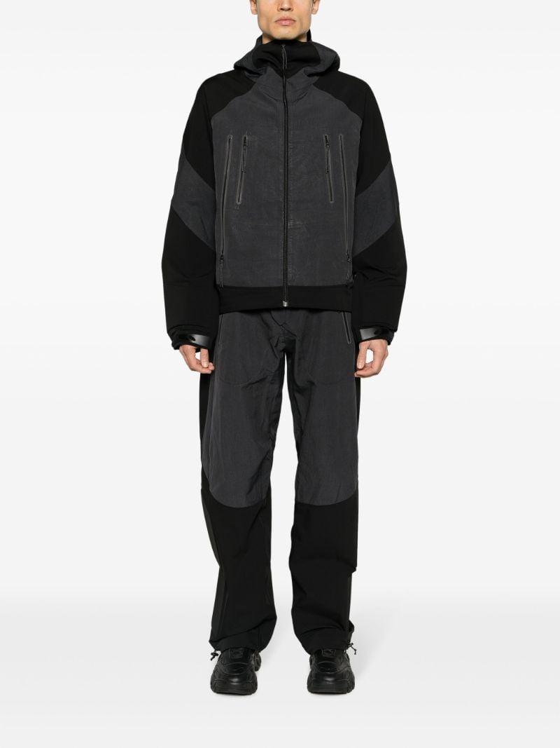 Black Panelled Tapered Trousers