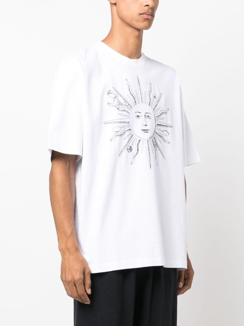 White Le T-shirt Soleil Cotton T-shirt