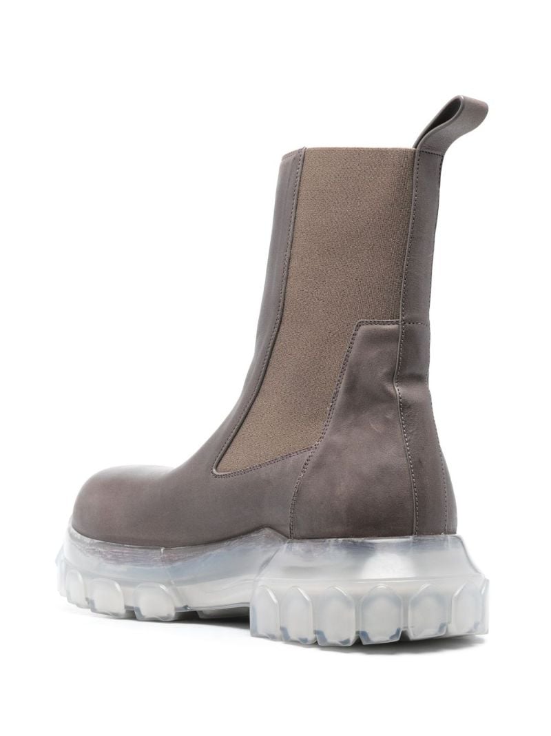Brown Beatle Bozo Leather Ankle Boots