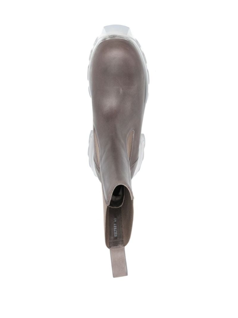 Brown Beatle Bozo Leather Ankle Boots