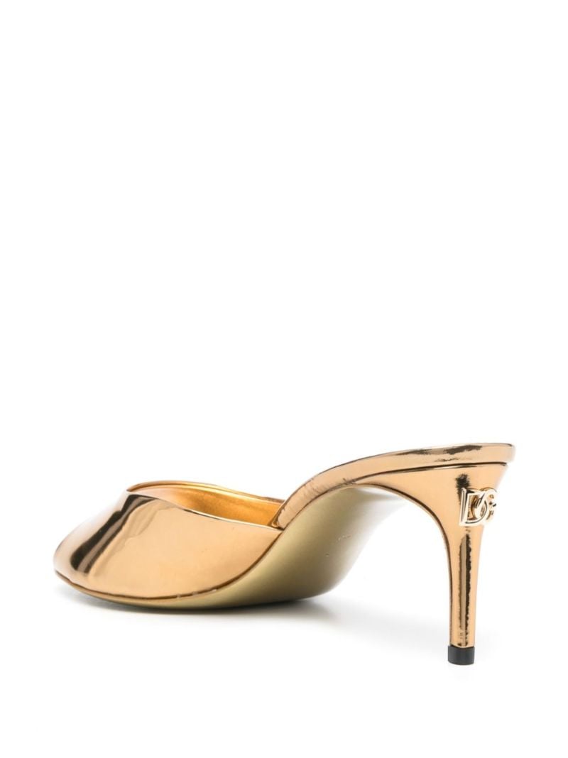 Gold-tone 70 Leather Mules