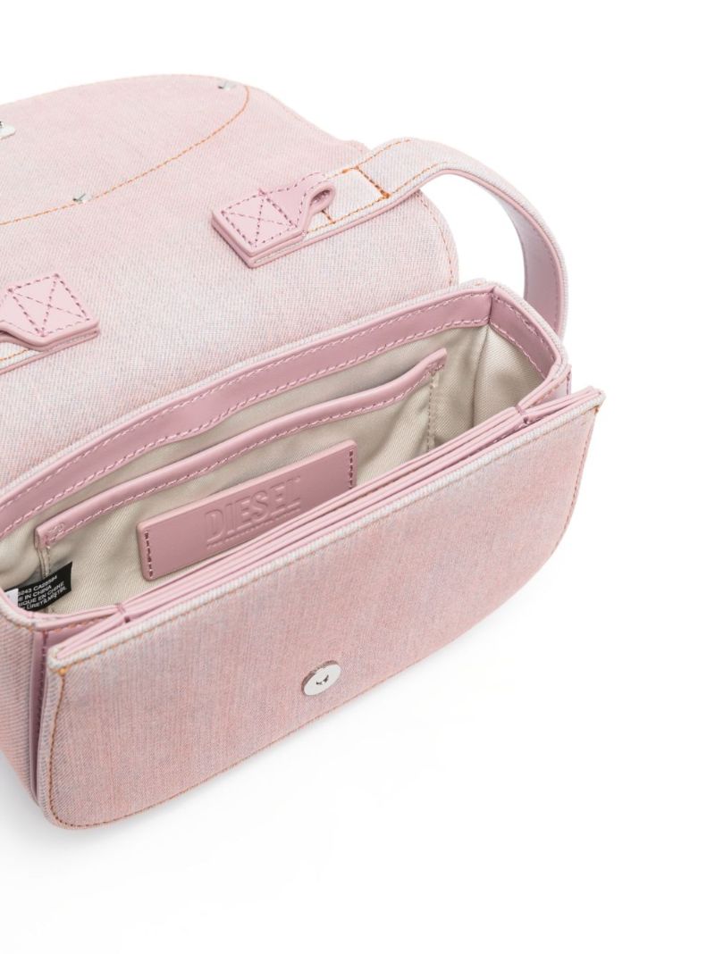 Pink 1dr Denim Shoulder Bag