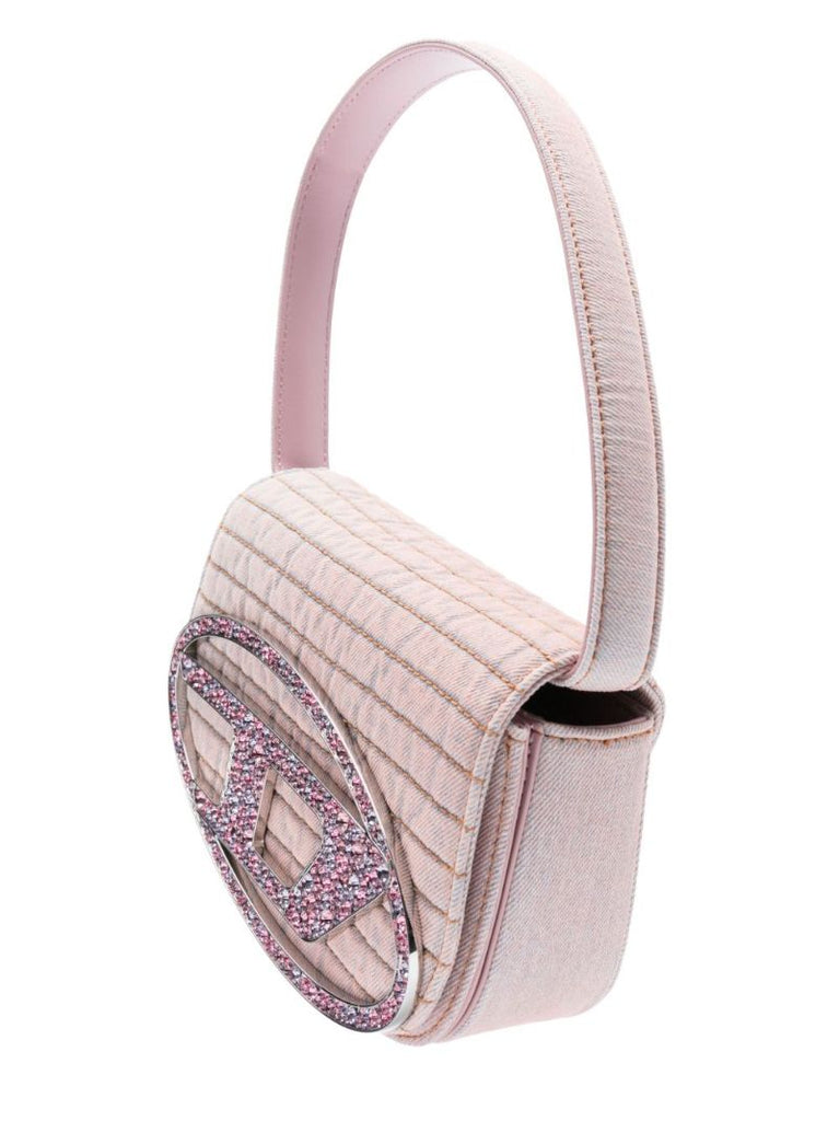 Pink 1dr Denim Shoulder Bag