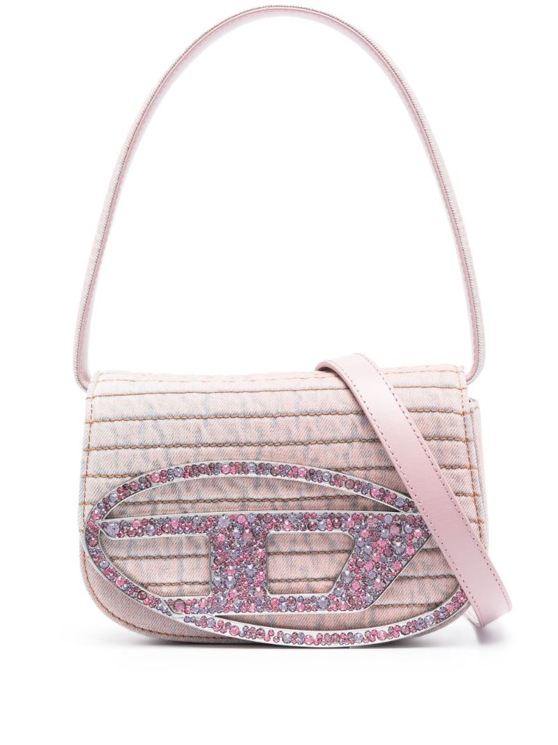 Pink 1dr Denim Shoulder Bag