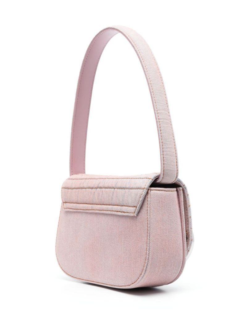 Pink 1dr Denim Shoulder Bag