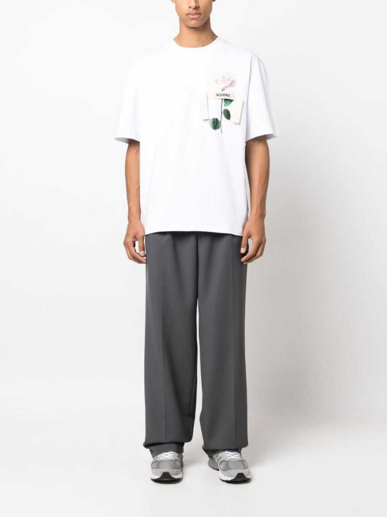 White Le T-shirt Rose Cotton T-shirt