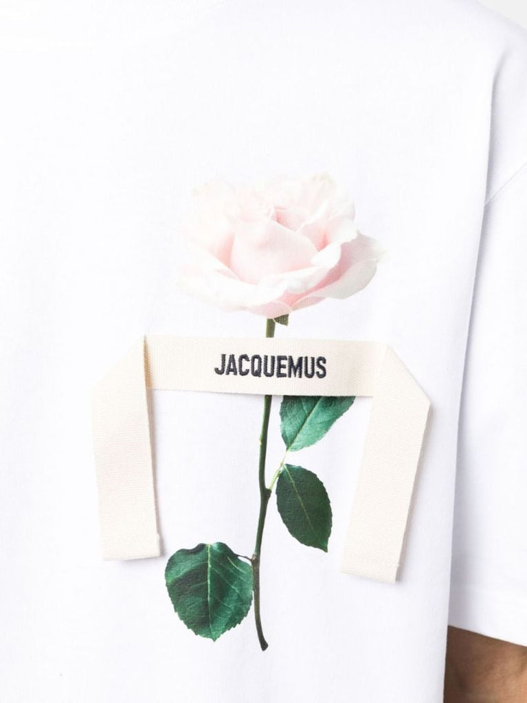White Le T-shirt Rose Cotton T-shirt