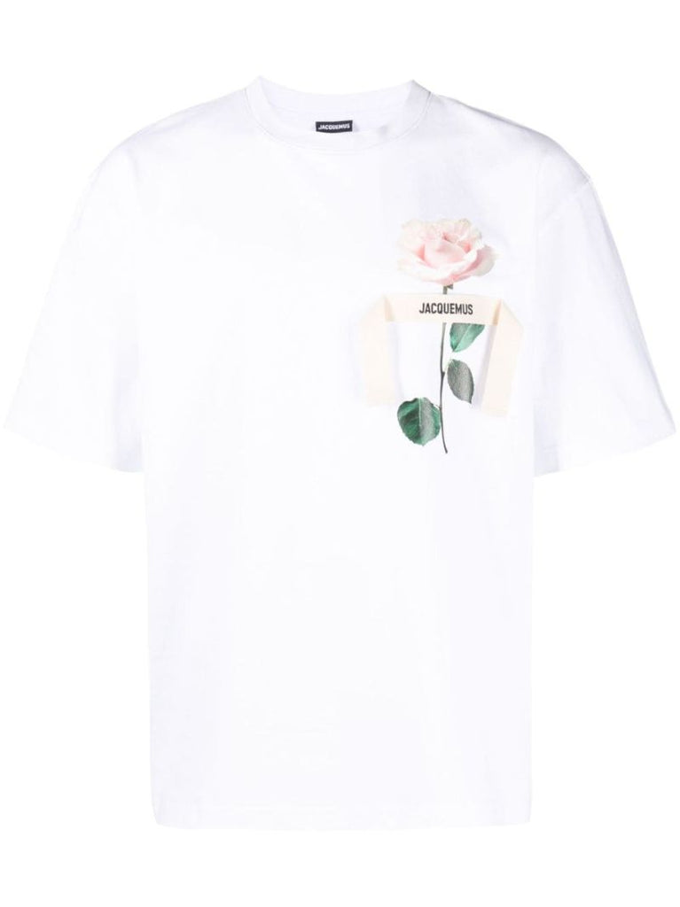 White Le T-shirt Rose Cotton T-shirt