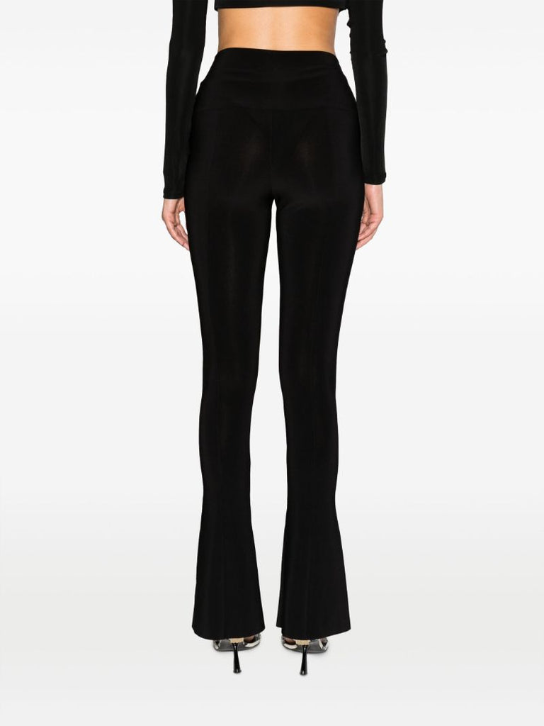 Black Spat Flared Leggings