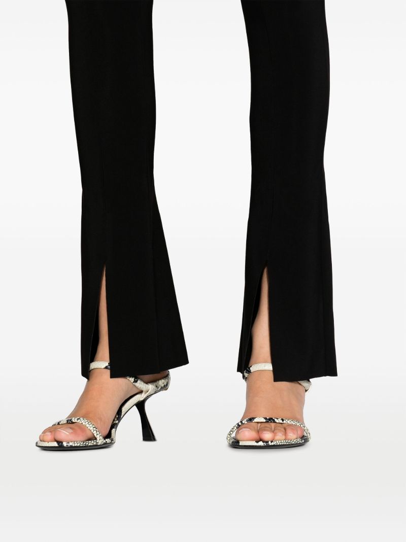 Black Spat Flared Leggings