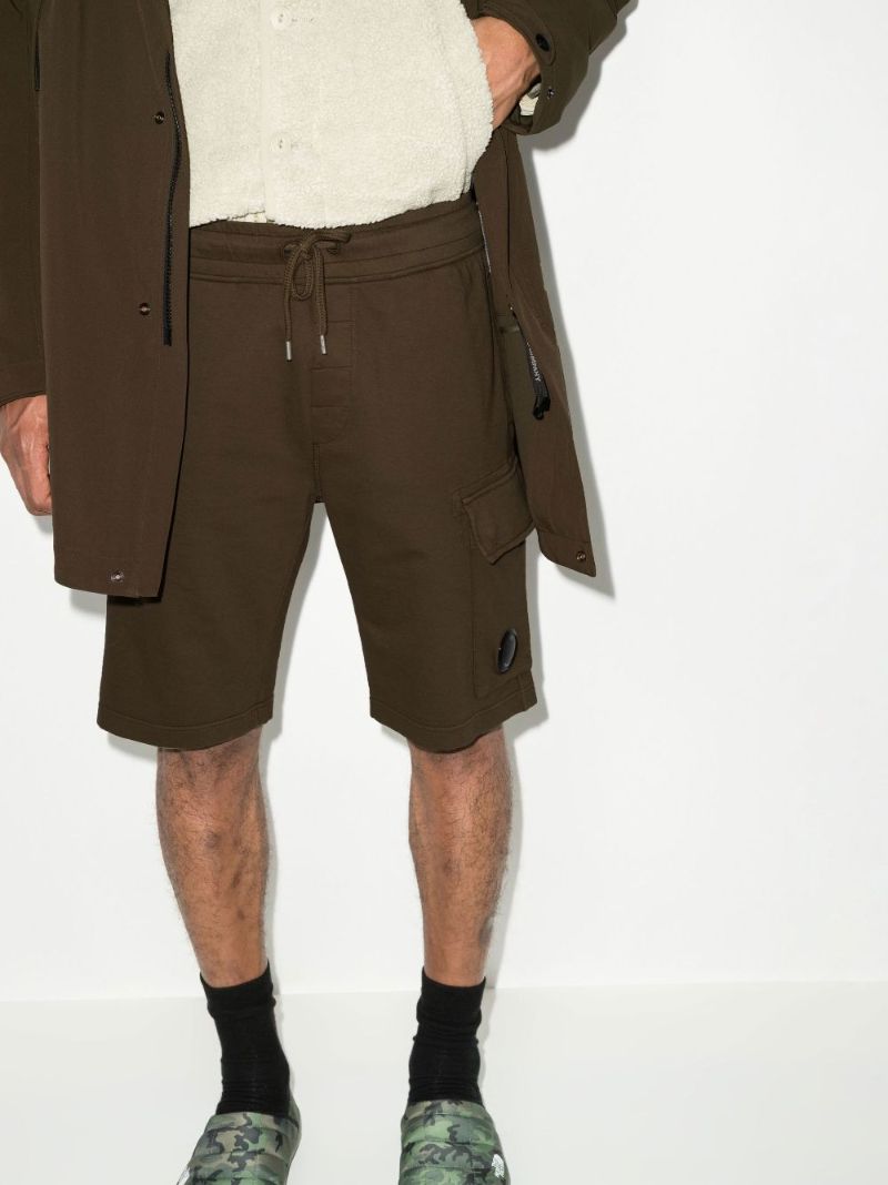 Logo Patch Cotton Cargo Track Shorts