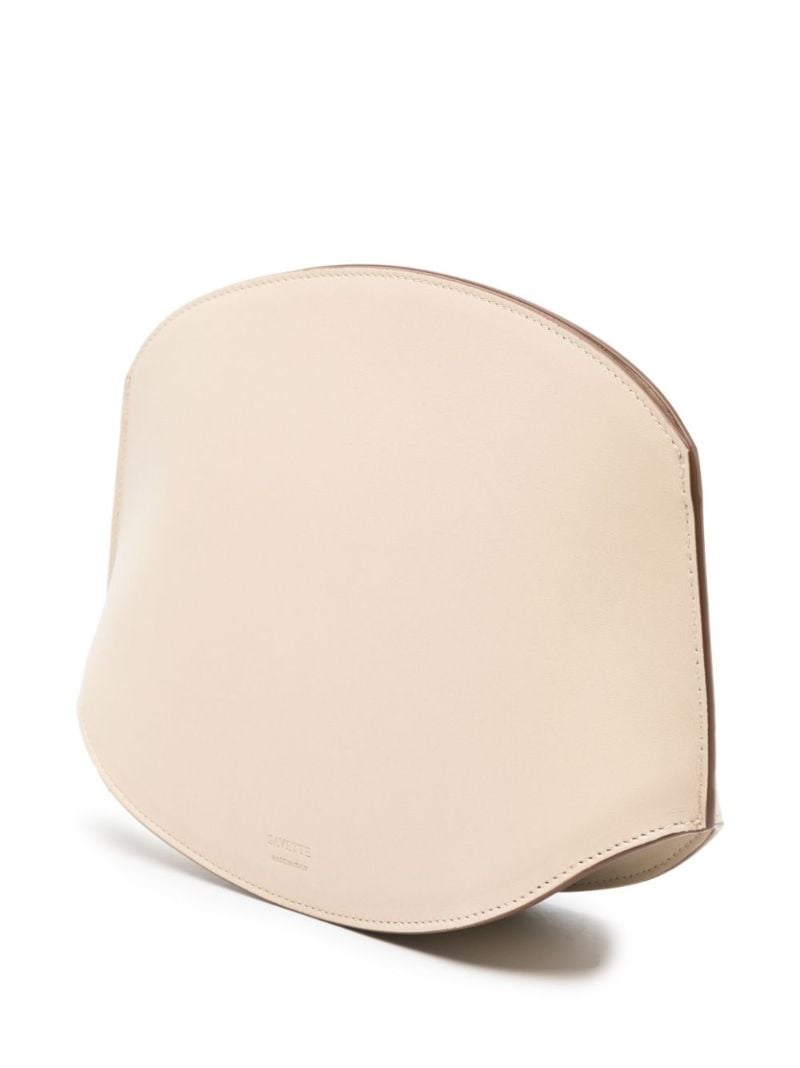 Neutral Tondo Chain Leather Cross Body Bag