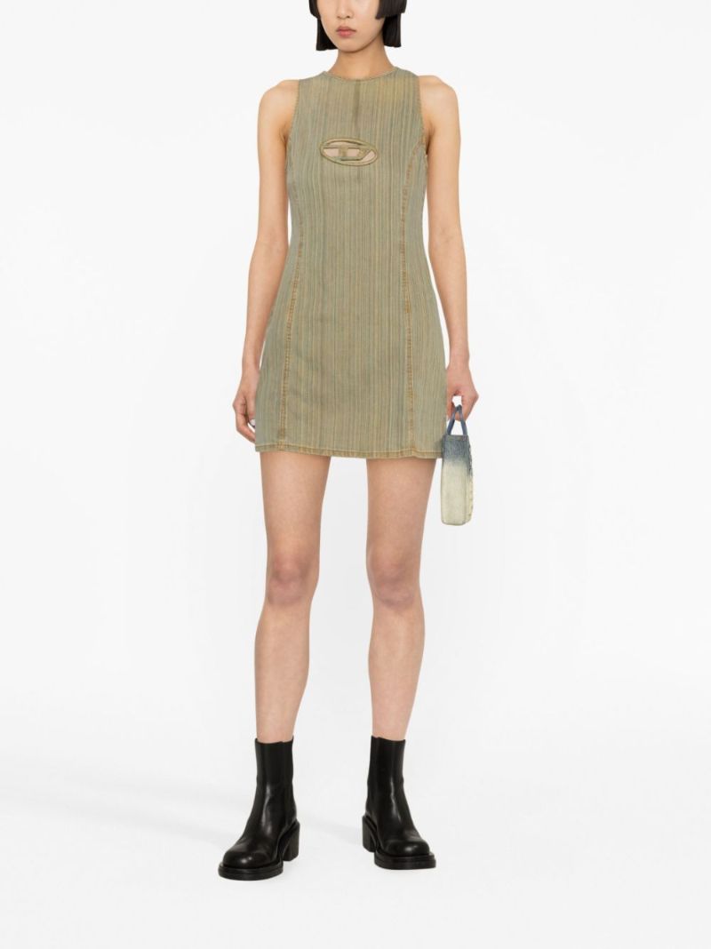 Green De-ferriz-fsd Denim Mini Dress