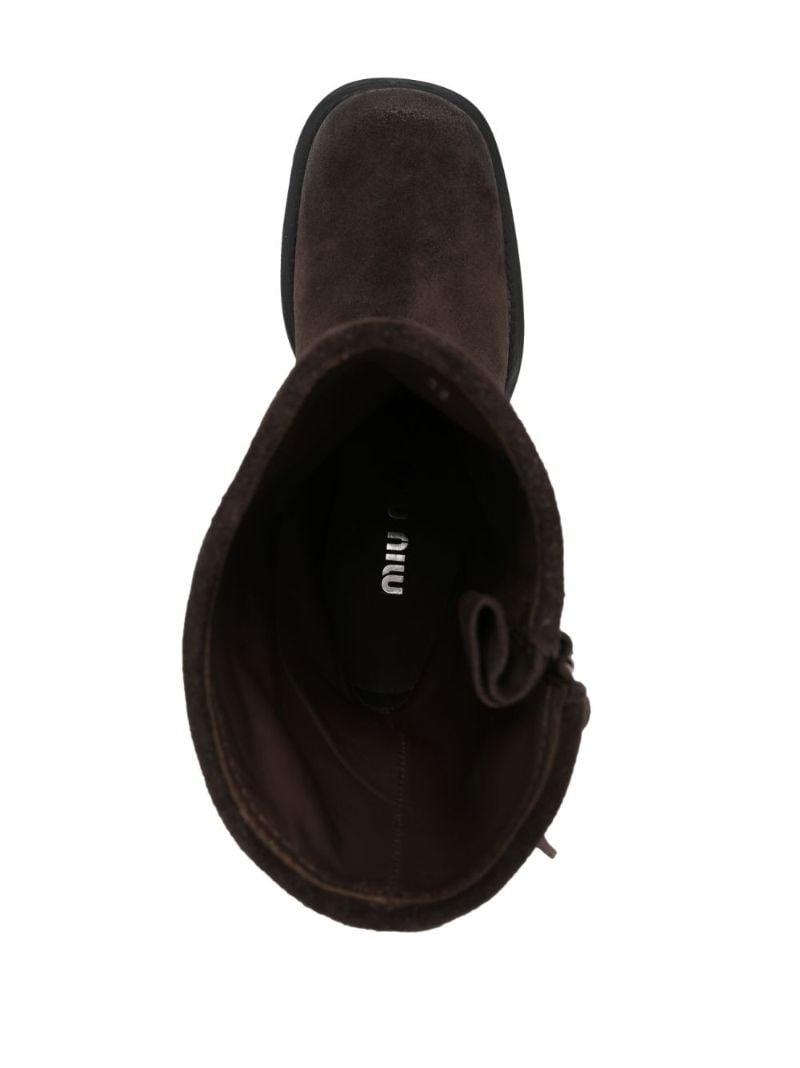Brown Suede Biker Boots