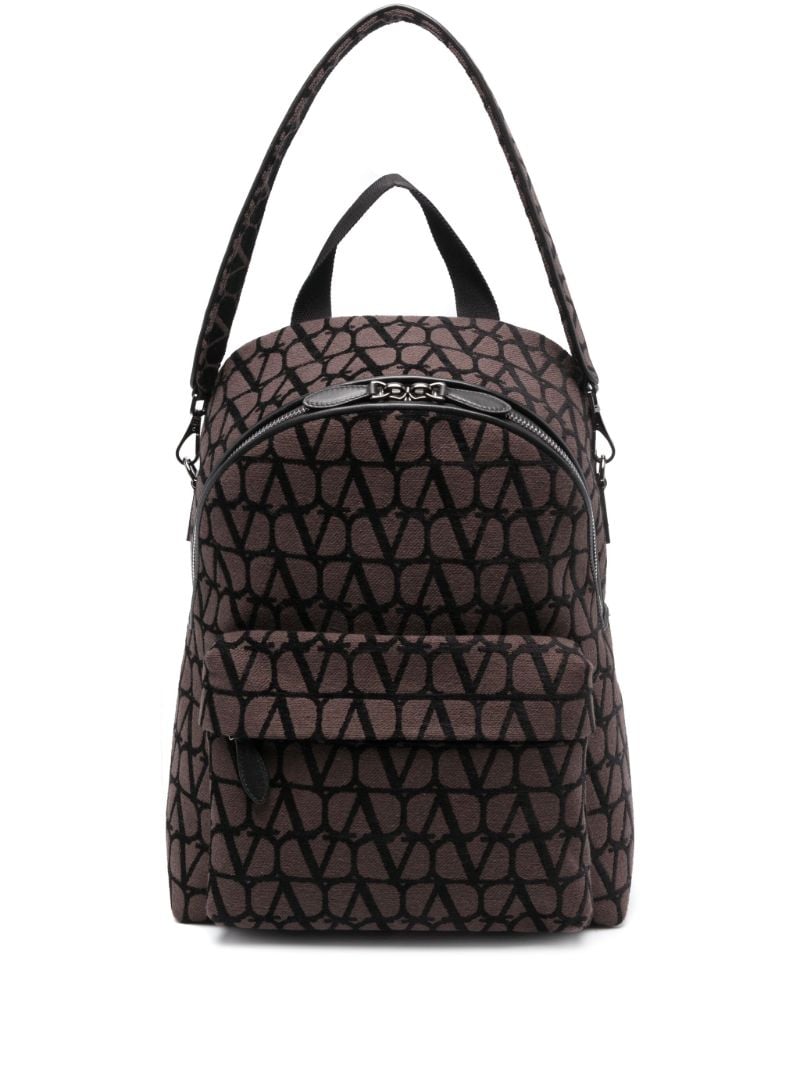 Brown Toile Iconographe Backpack